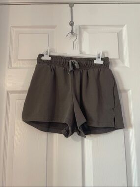 Refuge Greyish-Brown Drawstring Sweatpant Shorts